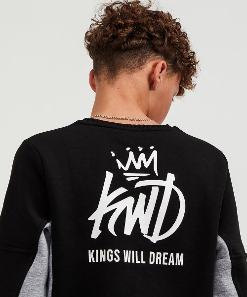 Kings Will Dream Kids Gisha Poly Sweatshirt KWD Junior Crew Neck Boys Top Gym 